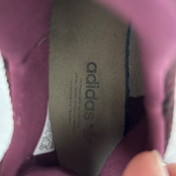 Adidas Brown and Burgundy Sneakers with Knit Upper Size 6 - Picture 6 of 6